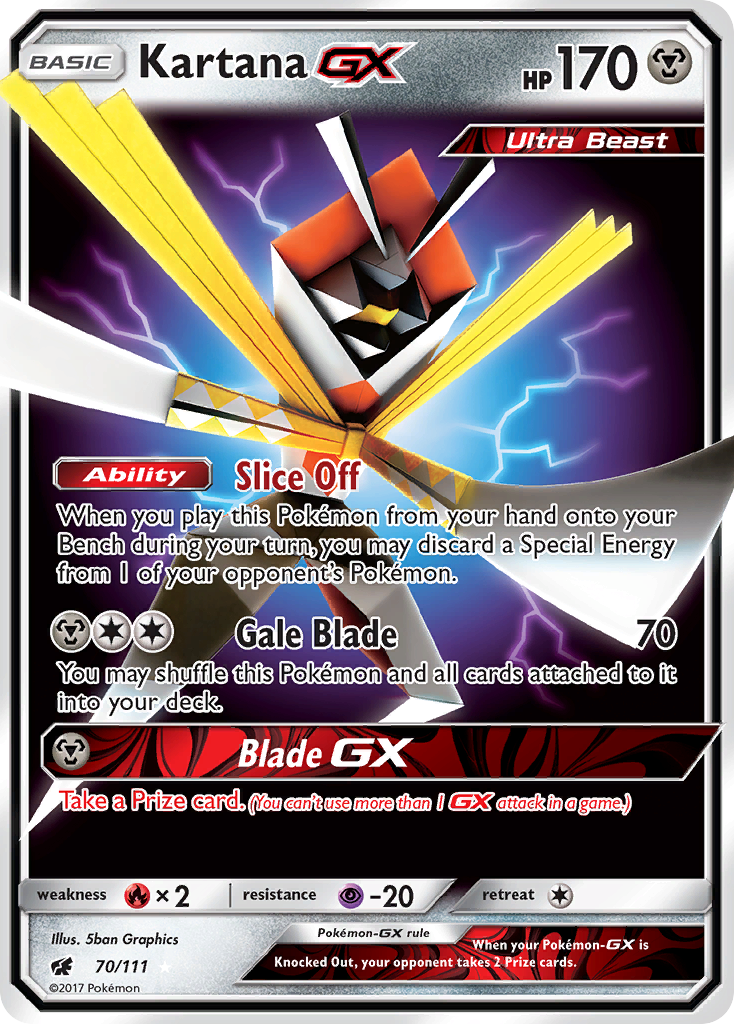 Kartana GX (70/111) [Sun & Moon: Crimson Invasion] | Good Games North
