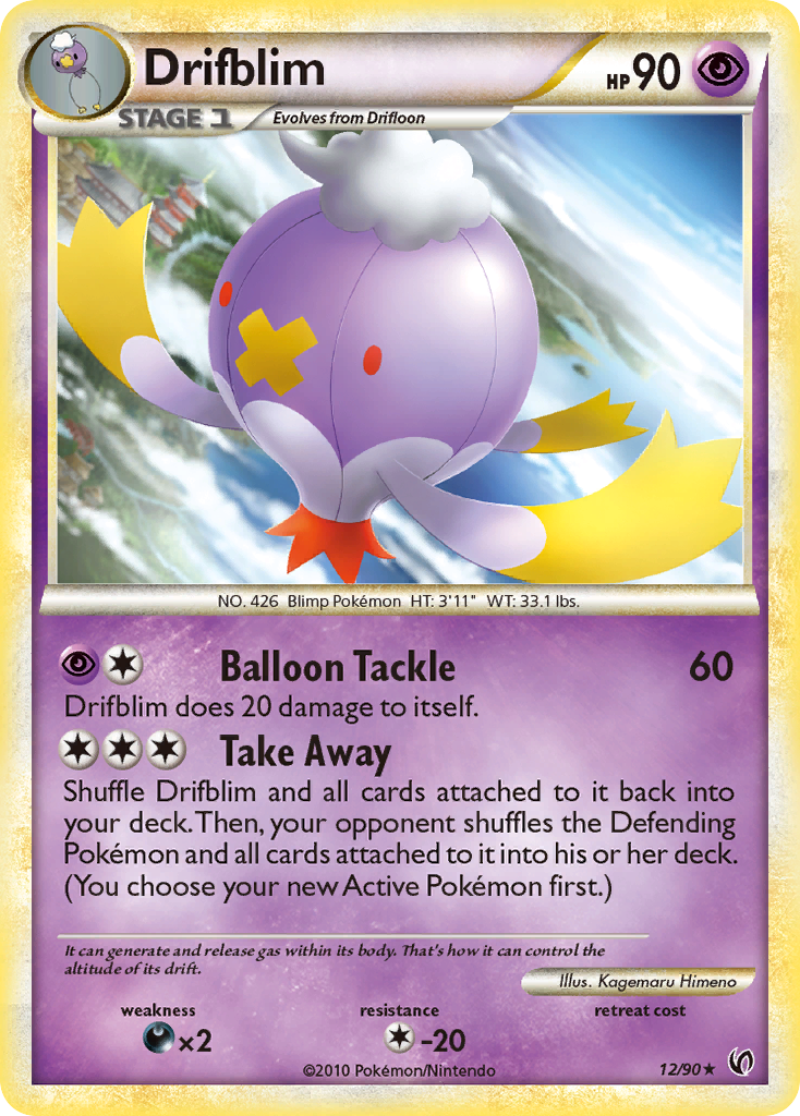 Drifblim (12/90) [HeartGold & SoulSilver: Undaunted] | Good Games North