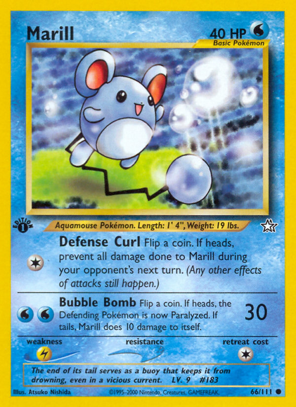 Marill (66/111) [Neo Genesis 1st Edition] | Good Games North