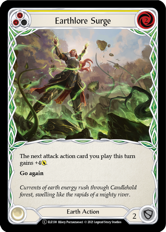 Earthlore Surge (Yellow) [U-ELE138] Unlimited Rainbow Foil | Good Games North