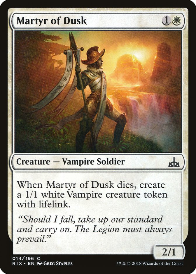 Martyr of Dusk [Rivals of Ixalan] | Good Games North