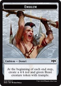 Emblem - Domri, Chaos Bringer [Ravnica Allegiance Tokens] | Good Games North