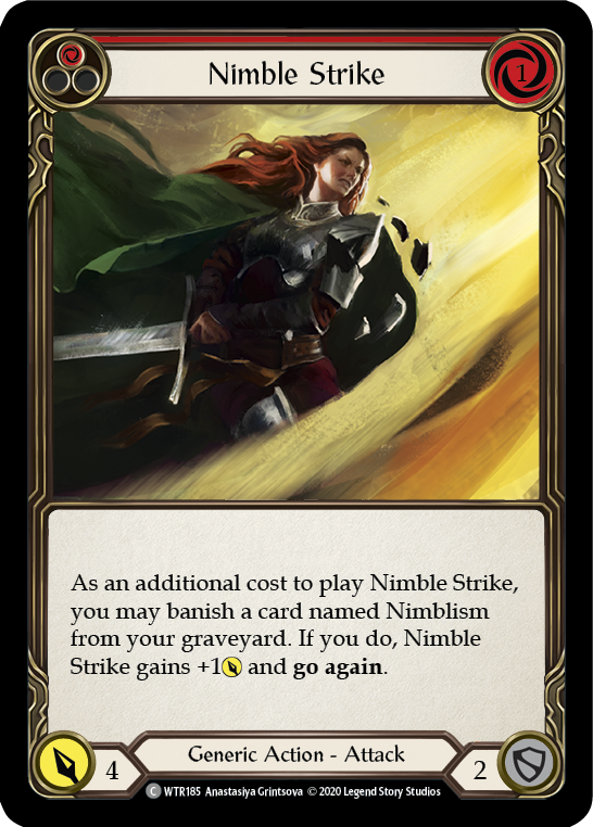 Nimble Strike (Red) [U-WTR185] (Welcome to Rathe Unlimited)  Unlimited Rainbow Foil | Good Games North