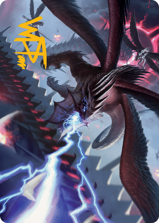 Defiant Thundermaw Art Card (Gold-Stamped Signature) [March of the Machine Art Series] | Good Games North