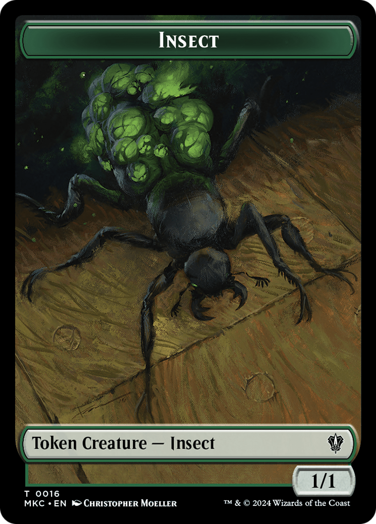 Insect (0016) // Manifest Double-Sided Token [Murders at Karlov Manor Commander Tokens] | Good Games North