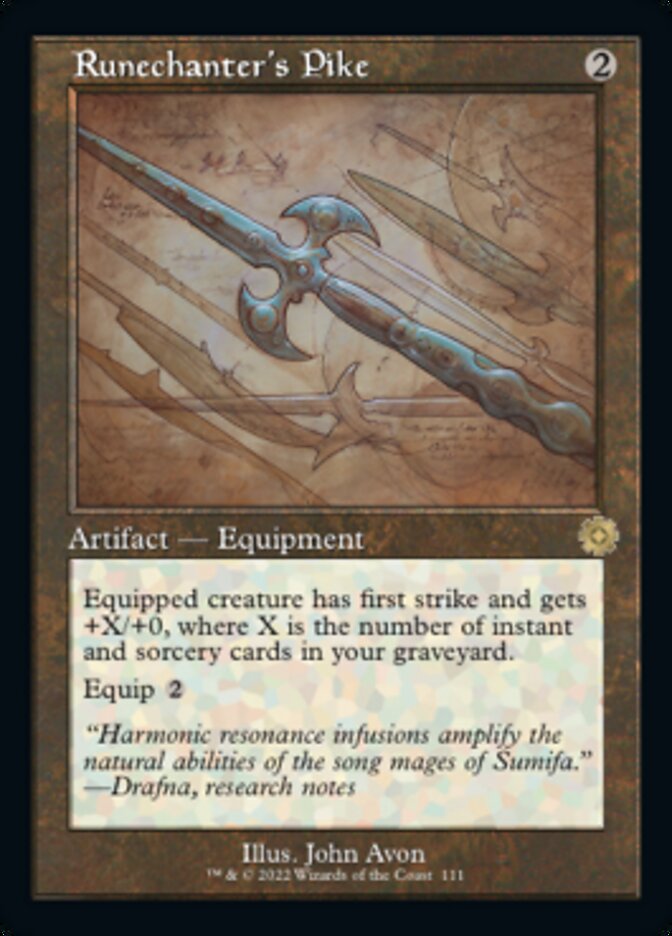 Runechanter's Pike (Retro Schematic) [The Brothers' War Retro Artifacts] | Good Games North