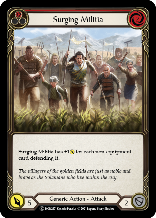 Surging Militia (Red) [U-MON287] Unlimited Normal | Good Games North