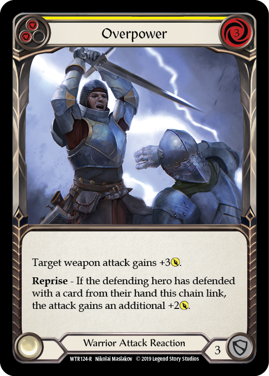 Overpower (Yellow) [WTR124-R] Alpha Print Rainbow Foil | Good Games North