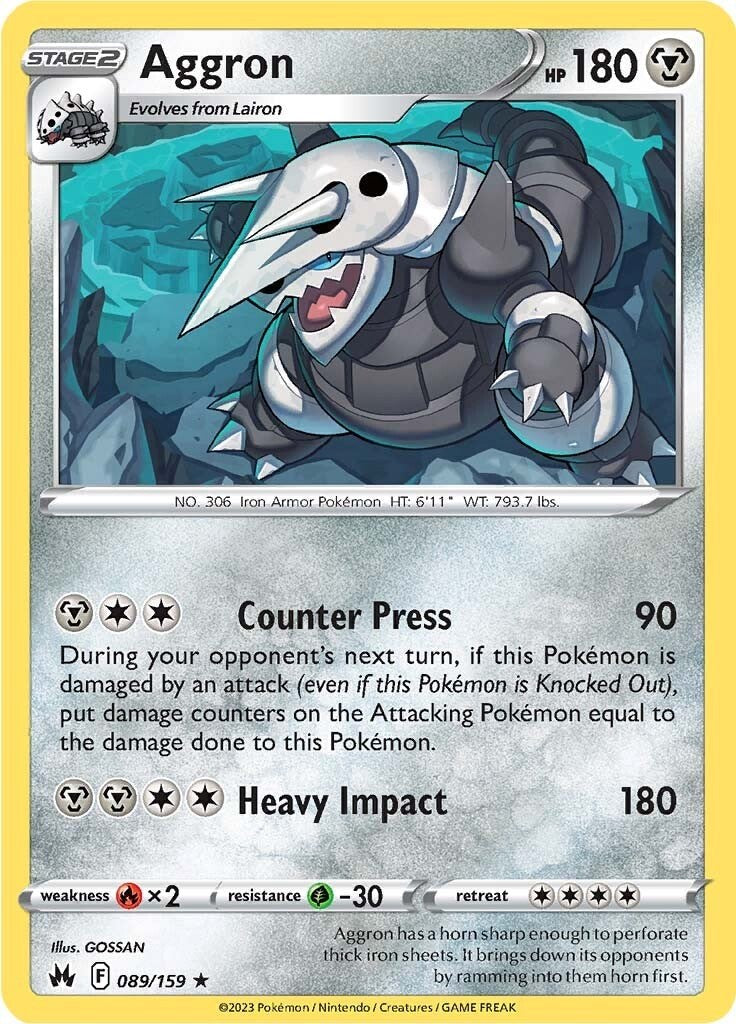 Aggron (089/159) [Sword & Shield: Crown Zenith] | Good Games North