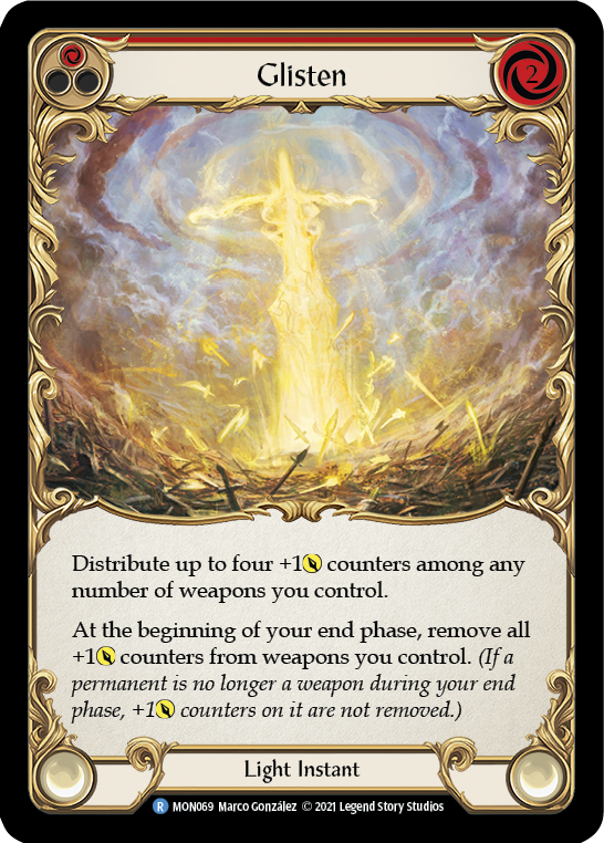Glisten (Red) [MON069-RF] 1st Edition Rainbow Foil | Good Games North
