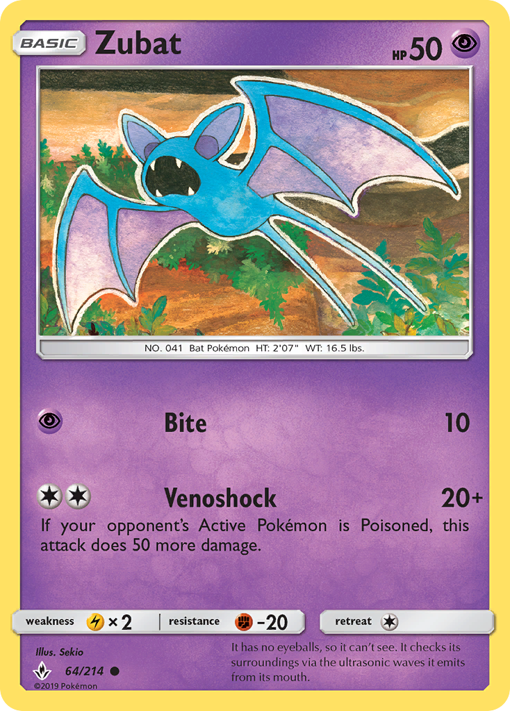 Zubat (64/214) [Sun & Moon: Unbroken Bonds] | Good Games North