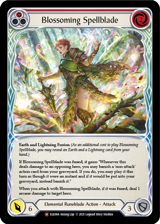 Blossoming Spellblade [U-ELE064] Unlimited Rainbow Foil | Good Games North