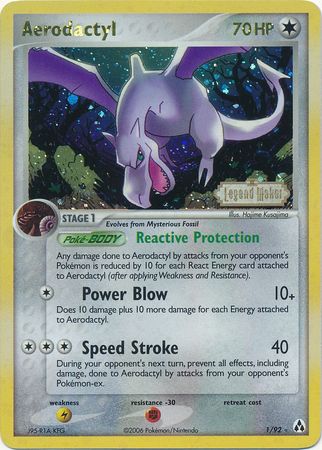 Aerodactyl (1/92) (Stamped) [EX: Legend Maker] | Good Games North