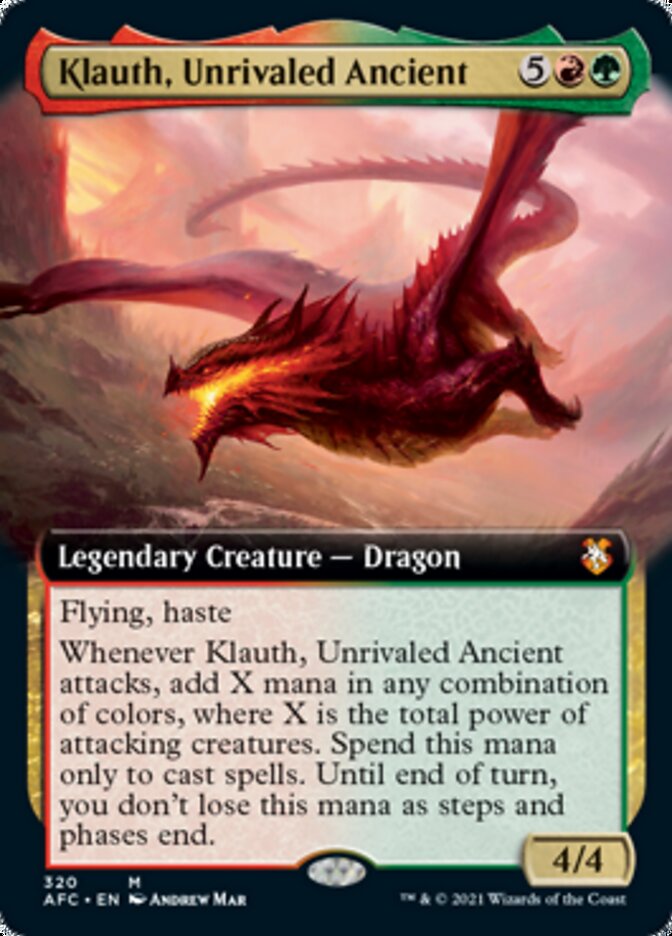 Klauth, Unrivaled Ancient (Extended) [Dungeons & Dragons: Adventures in the Forgotten Realms Commander] | Good Games North