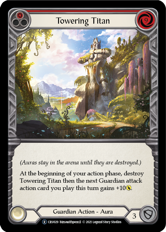 Towering Titan (Red) [U-CRU029-RF] Unlimited Rainbow Foil | Good Games North
