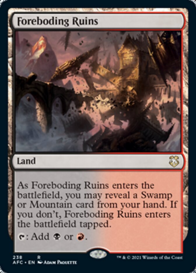 Foreboding Ruins [Dungeons & Dragons: Adventures in the Forgotten Realms Commander] | Good Games North