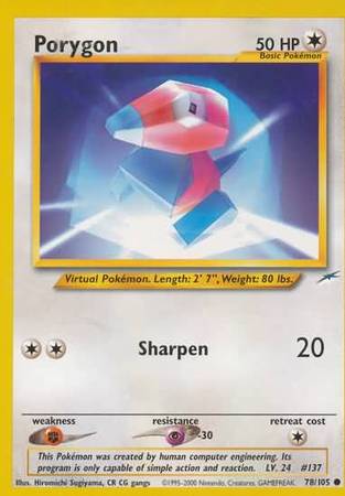 Porygon (78/105) [Neo Destiny Unlimited] | Good Games North