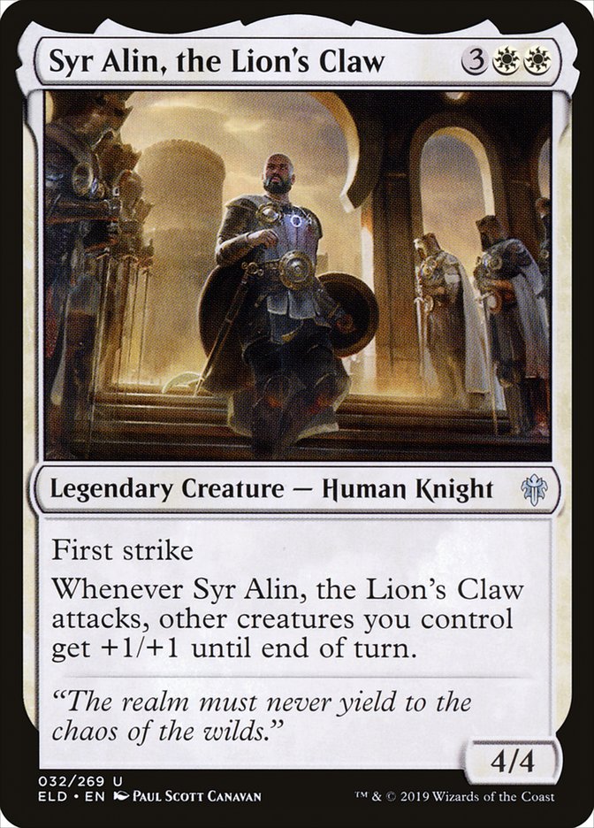 Syr Alin, the Lion's Claw [Throne of Eldraine] | Good Games North