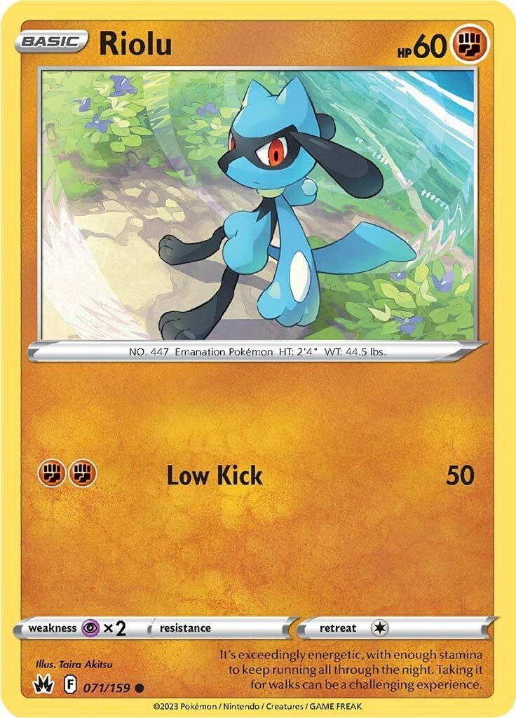 Riolu (071/159) [Sword & Shield: Crown Zenith] | Good Games North