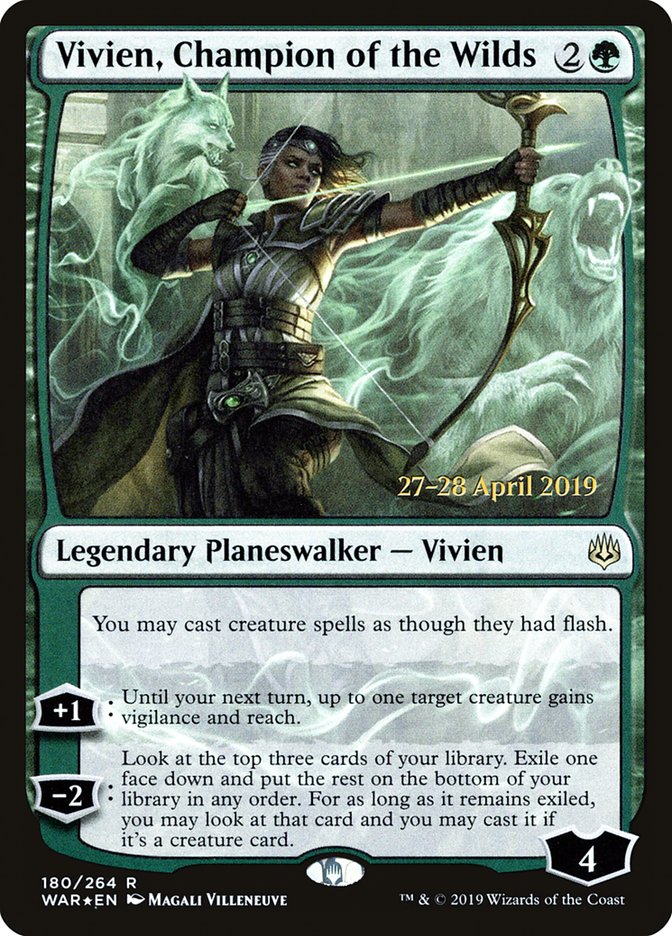 Vivien, Champion of the Wilds  [War of the Spark Prerelease Promos] | Good Games North