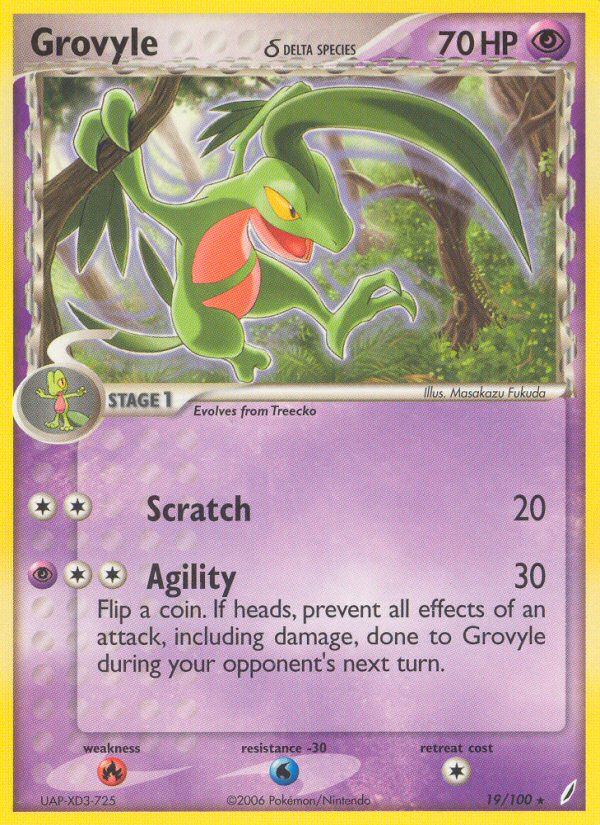 Grovyle(19/100) (Delta Species) [EX: Crystal Guardians] | Good Games North