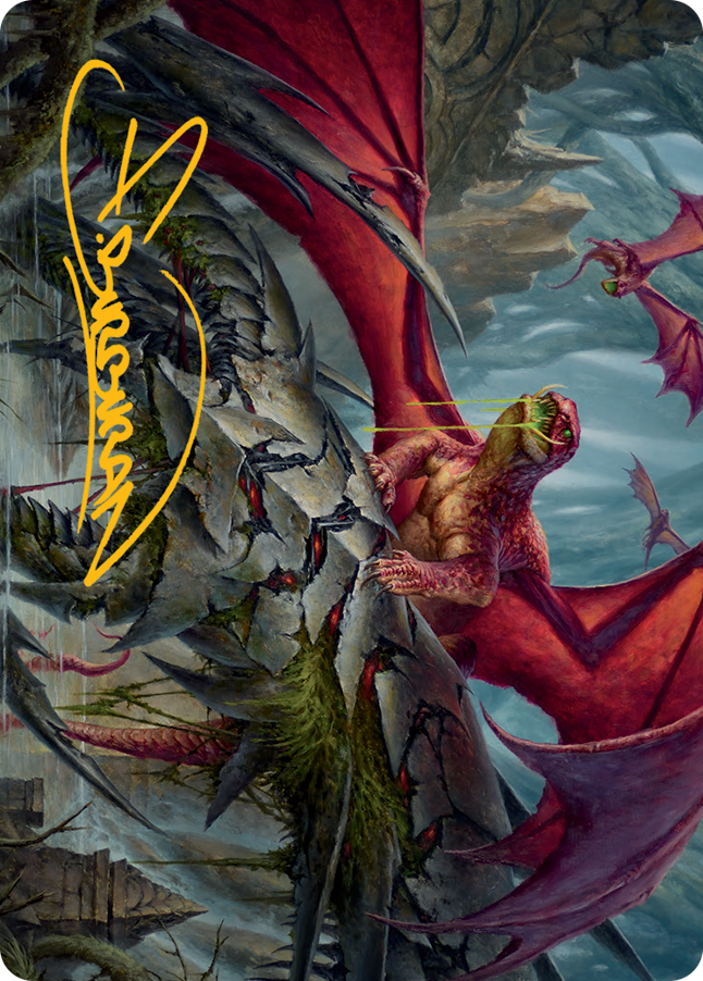 Hoarding Broodlord Art Card (Gold-Stamped Signature) [March of the Machine Art Series] | Good Games North