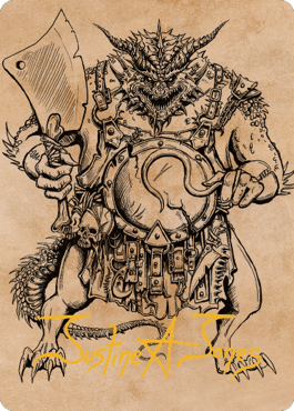 Thrakkus the Butcher Art Card (Gold-Stamped Signature) [Commander Legends: Battle for Baldur's Gate Art Series] | Good Games North