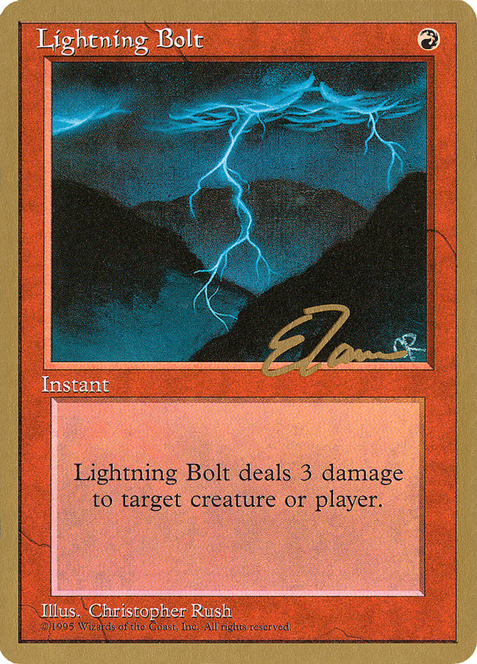Lightning Bolt (Eric Tam) [Pro Tour Collector Set] | Good Games North