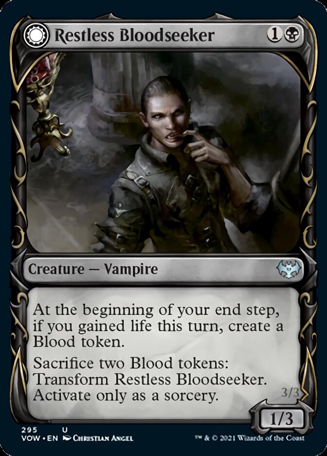 Restless Bloodseeker // Bloodsoaked Reveler (Showcase Fang Frame) [Innistrad: Crimson Vow] | Good Games North