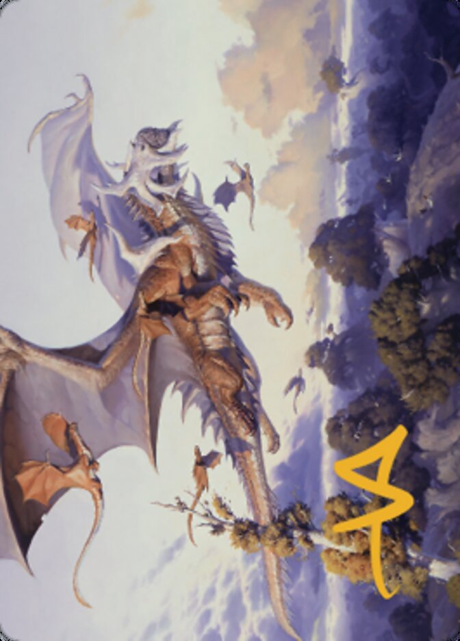 Rith, Liberated Primeval Art Card (Gold-Stamped Signature) [Dominaria United Art Series] | Good Games North