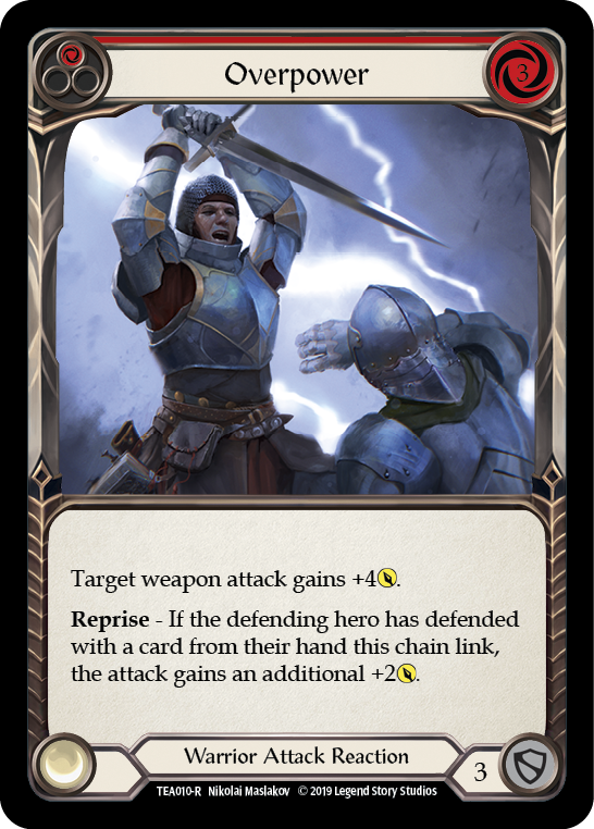 Overpower (Red) [TEA010-R] 1st Edition Normal | Good Games North