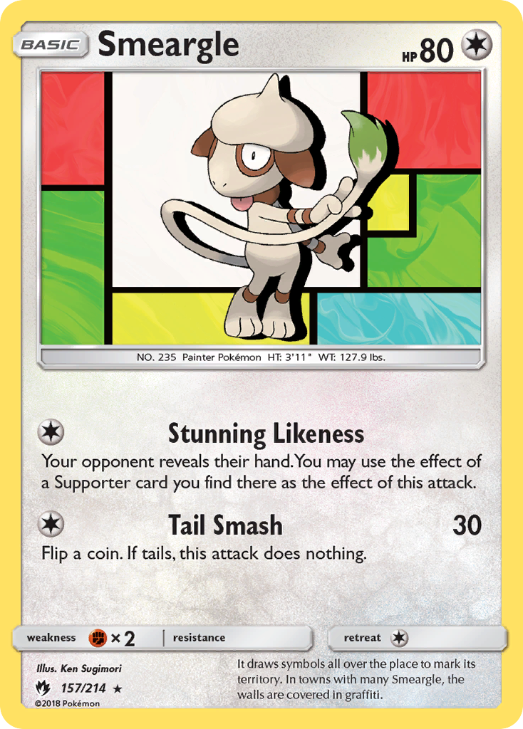 Smeargle (157/214) [Sun & Moon: Lost Thunder] | Good Games North