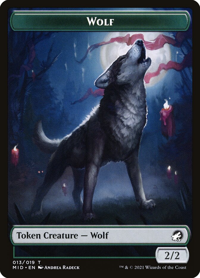 Wolf (013) // Treasure (015) Double-sided Token [Challenger Decks 2022 Tokens] | Good Games North
