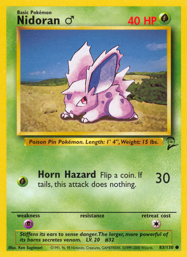 Nidoran (83/130) (Male) [Base Set 2] | Good Games North