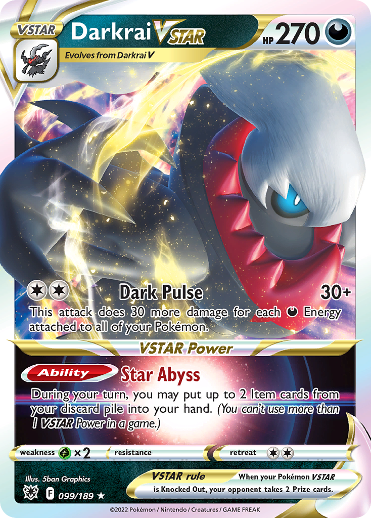 Darkrai VSTAR (099/189) (Jumbo Card) [Sword & Shield: Astral Radiance] | Good Games North
