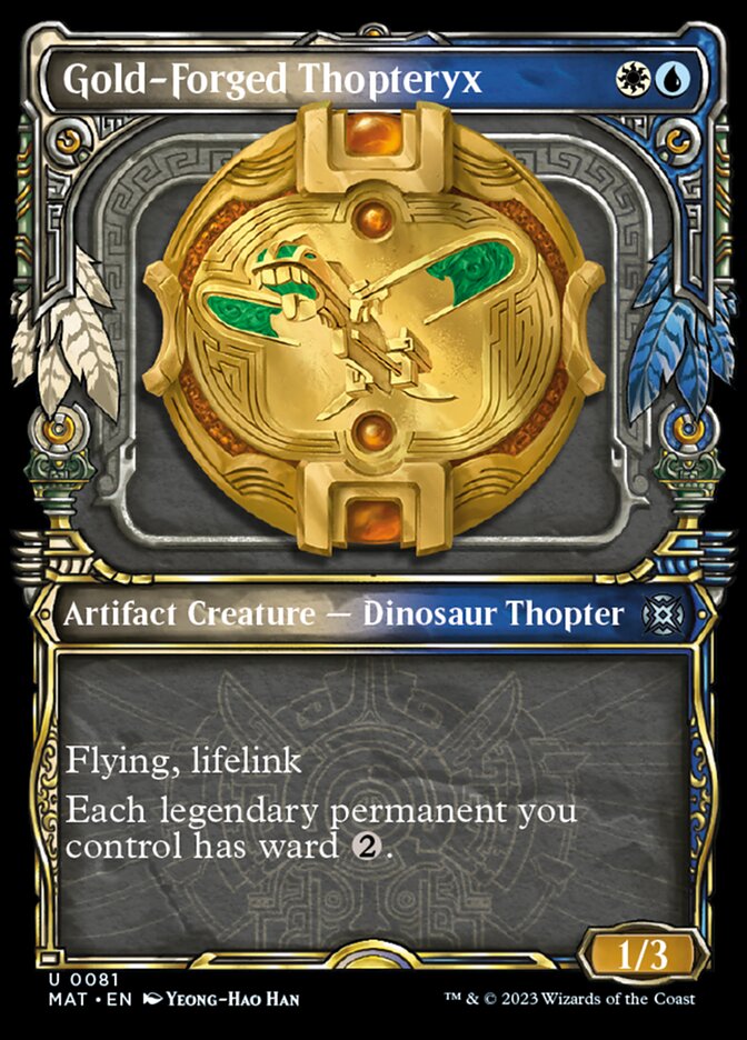 Gold-Forged Thopteryx (Showcase) [March of the Machine: The Aftermath] | Good Games North