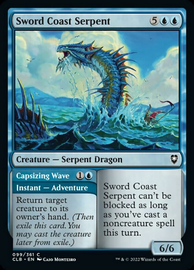 Sword Coast Serpent // Capsizing Wave [Commander Legends: Battle for Baldur's Gate] | Good Games North