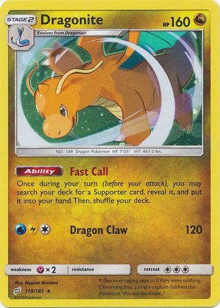 Dragonite (119/181) (Cosmos Holo) [Sun & Moon: Team Up] | Good Games North