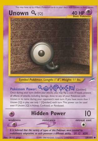 Unown [Q] (59/105) [Neo Destiny Unlimited] | Good Games North
