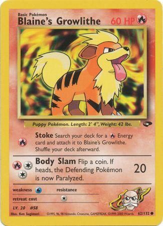 Blaine's Growlithe (62/132) [Gym Challenge Unlimited] | Good Games North