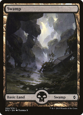 Swamp (264) - Full Art [Battle for Zendikar] | Good Games North