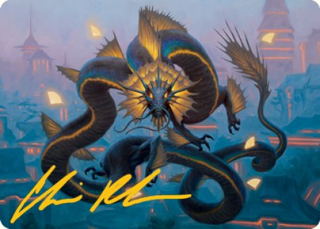 Ao, the Dawn Sky 1 Art Card (Gold-Stamped Signature) [Kamigawa: Neon Dynasty Art Series] | Good Games North