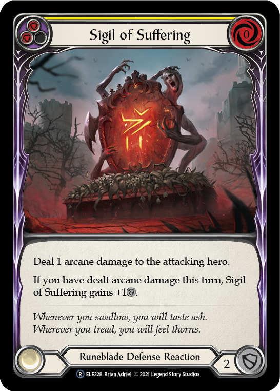 Sigil of Suffering (Yellow) [U-ELE228] Unlimited Rainbow Foil | Good Games North