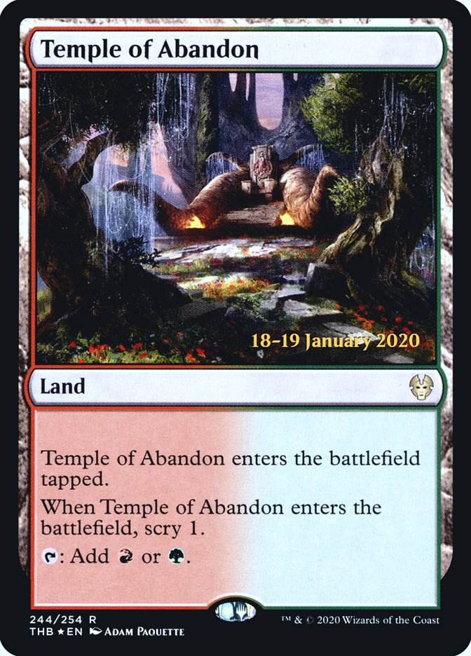 Temple of Abandon [Theros Beyond Death Prerelease Promos] | Good Games North