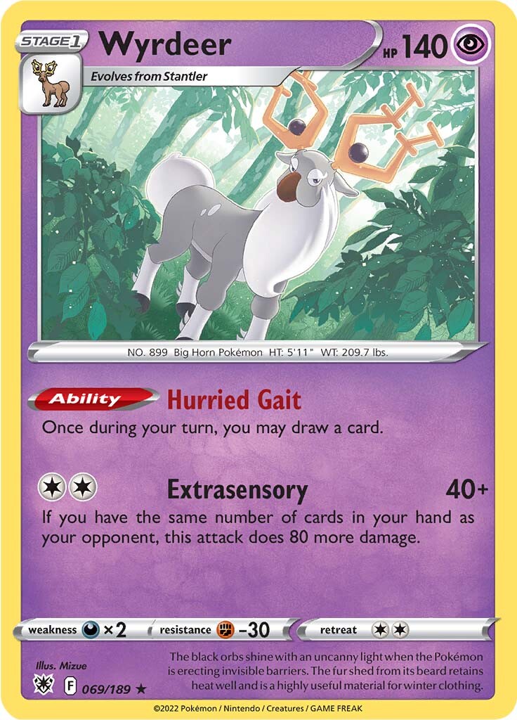 Wyrdeer (069/189) (Theme Deck Exclusive) [Sword & Shield: Astral Radiance] | Good Games North