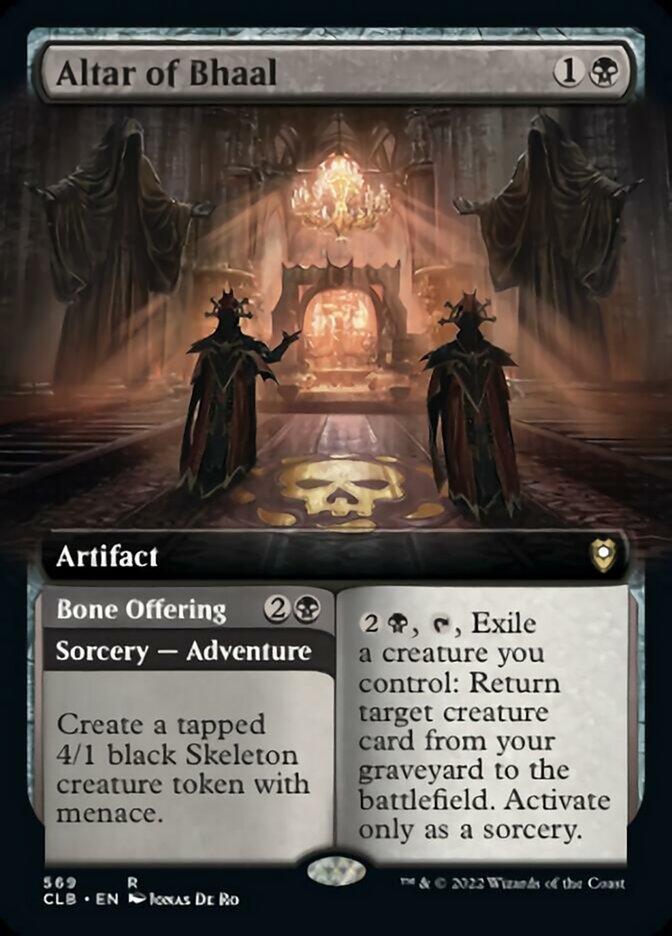 Altar of Bhaal // Bone Offering (Extended Art) [Commander Legends: Battle for Baldur's Gate] | Good Games North