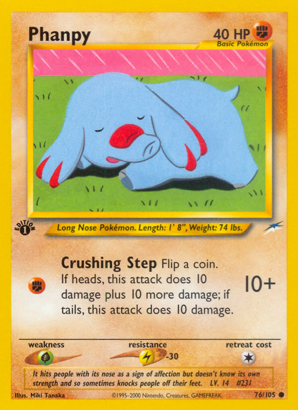 Phanpy (76/105) [Neo Destiny 1st Edition] | Good Games North