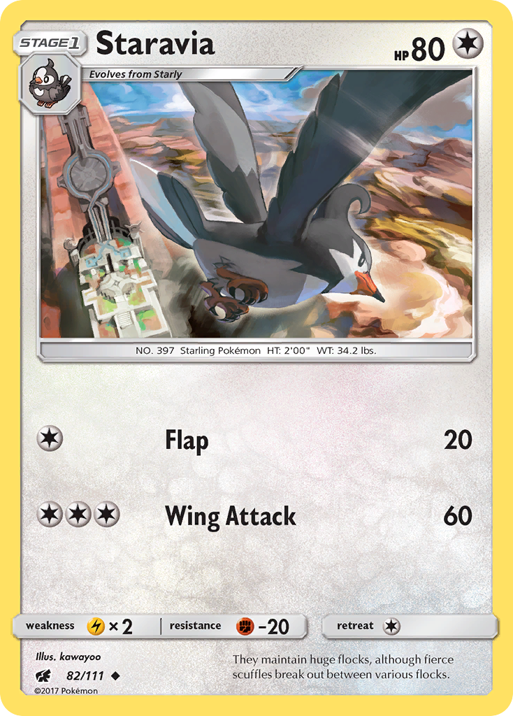 Staravia (82/111) [Sun & Moon: Crimson Invasion] | Good Games North