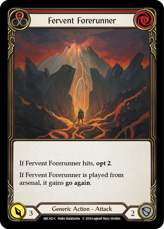 Fervent Forerunner (Red) [ARC182-C] 1st Edition Rainbow Foil | Good Games North