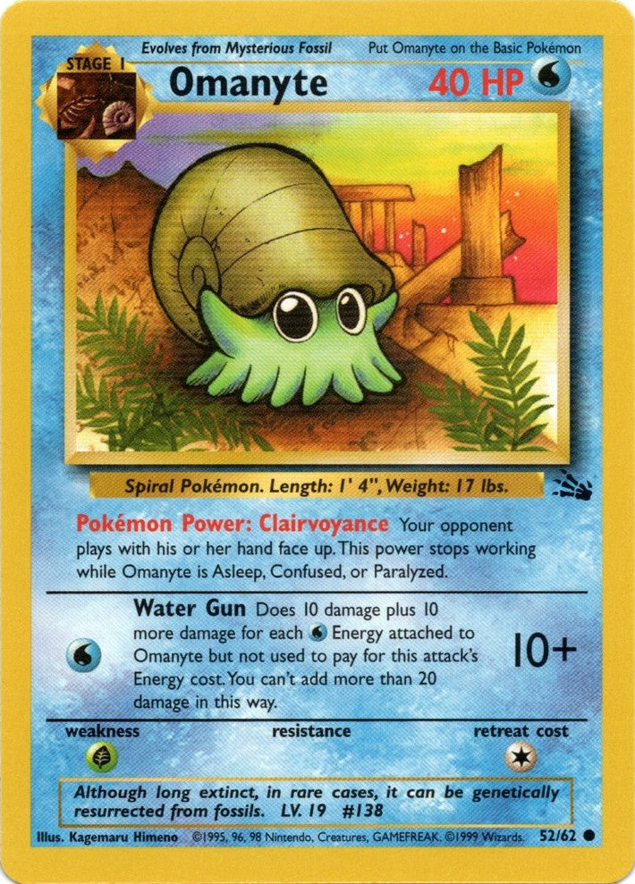 Omanyte (52/62) [Fossil Unlimited] | Good Games North